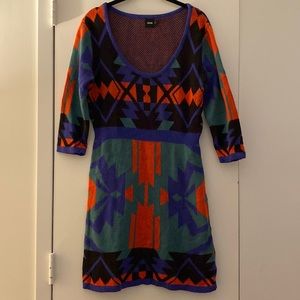 ASOS geometric mini sweater dress